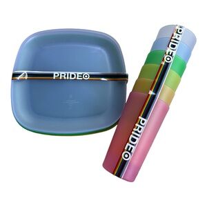 NEW 6 Pride Cups + 6 Pride Plates from Target • BPA Free • Dishwasher Micro safe